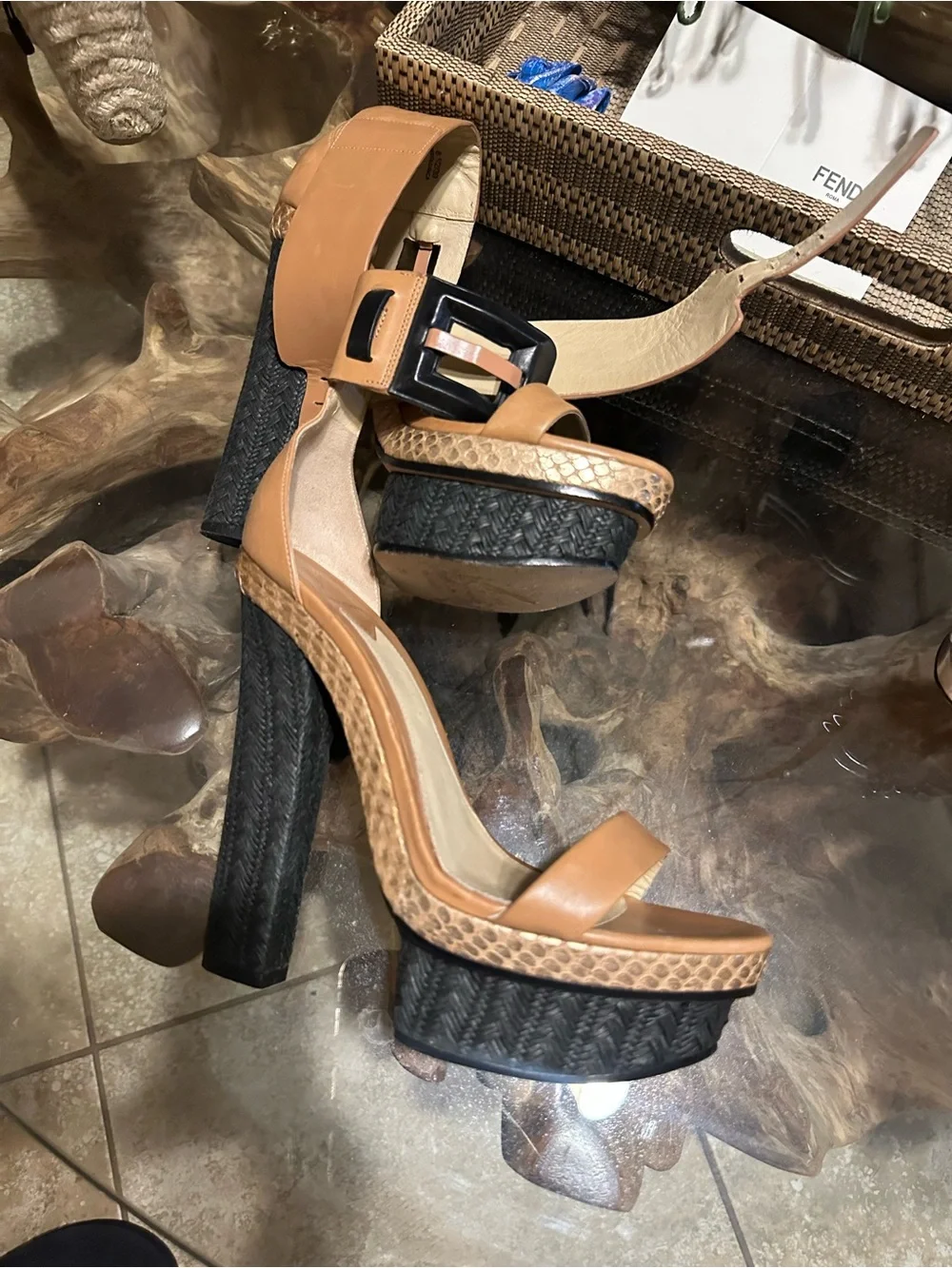 Brian Atwood Braganca Platform Sandals | Heels